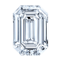 Emerald cut diamond