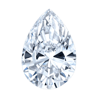 Pear cut diamond
