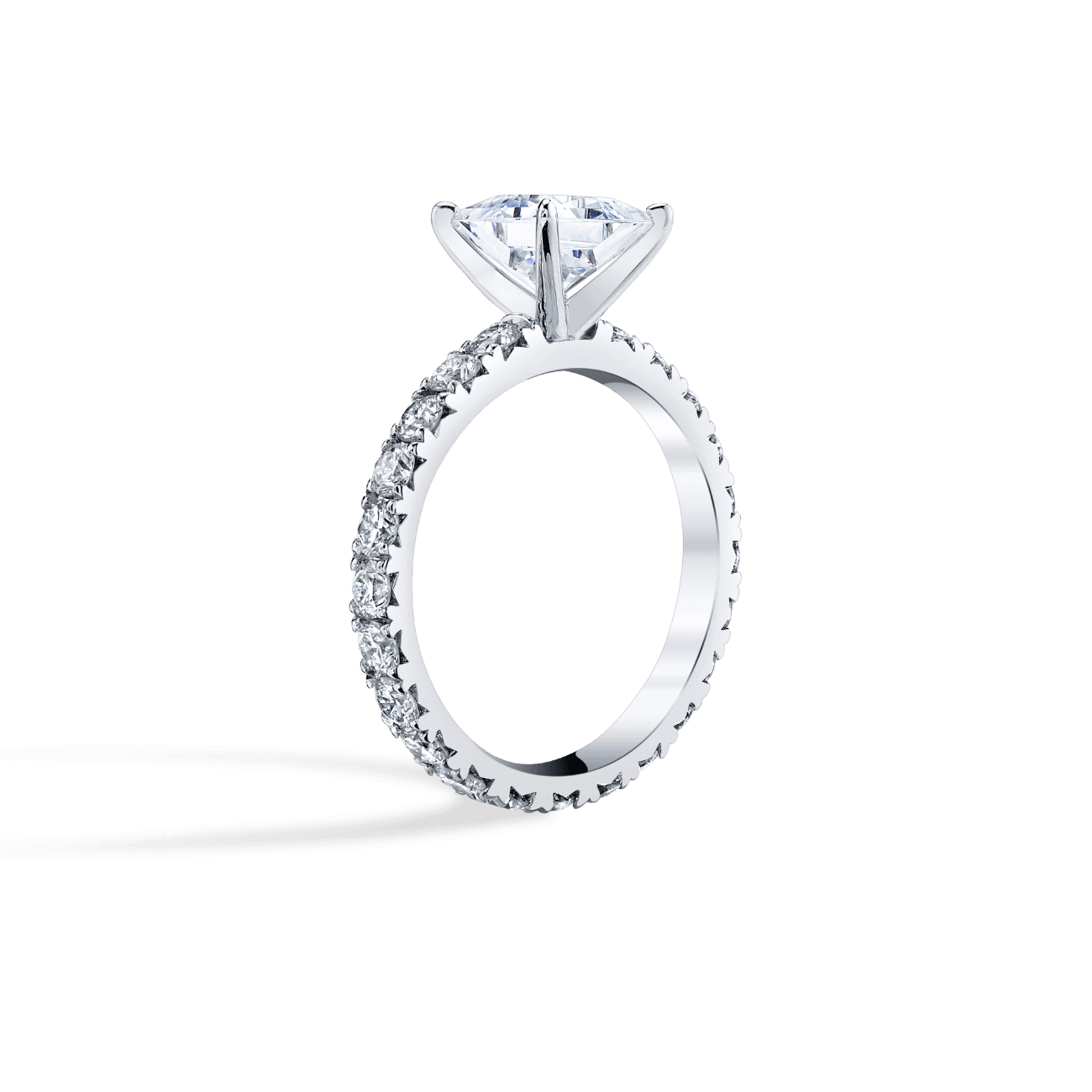 Scalloped Eternity Engagement Ring