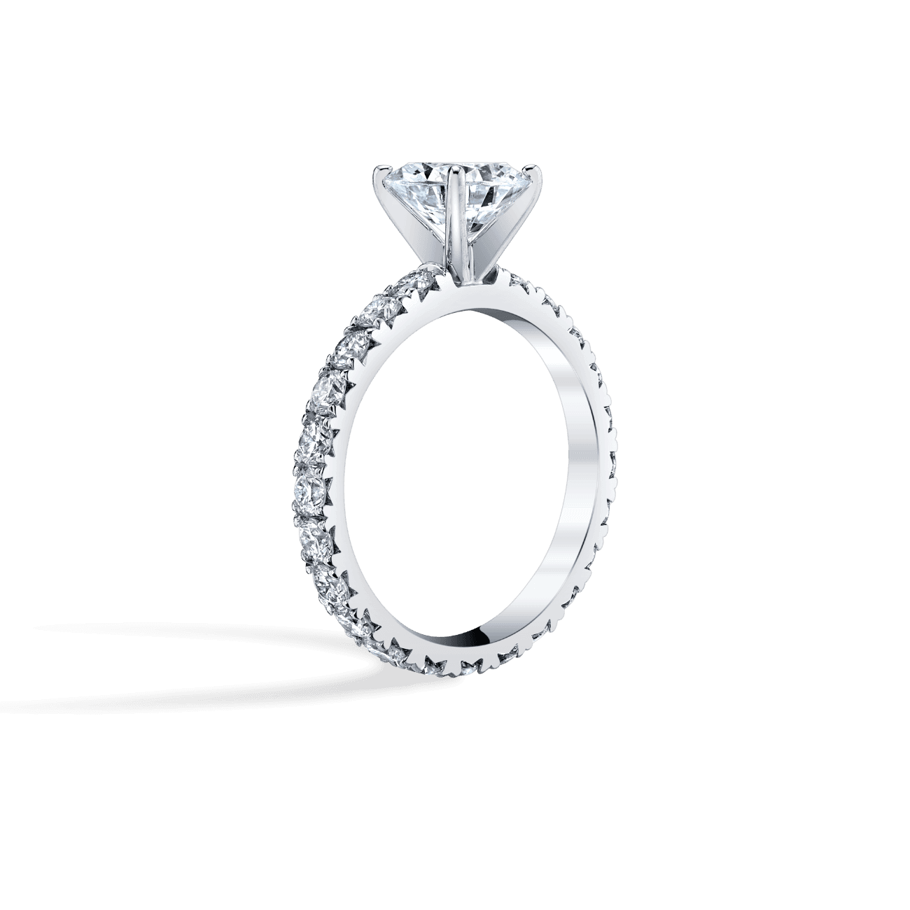 Scalloped Eternity Engagement Ring