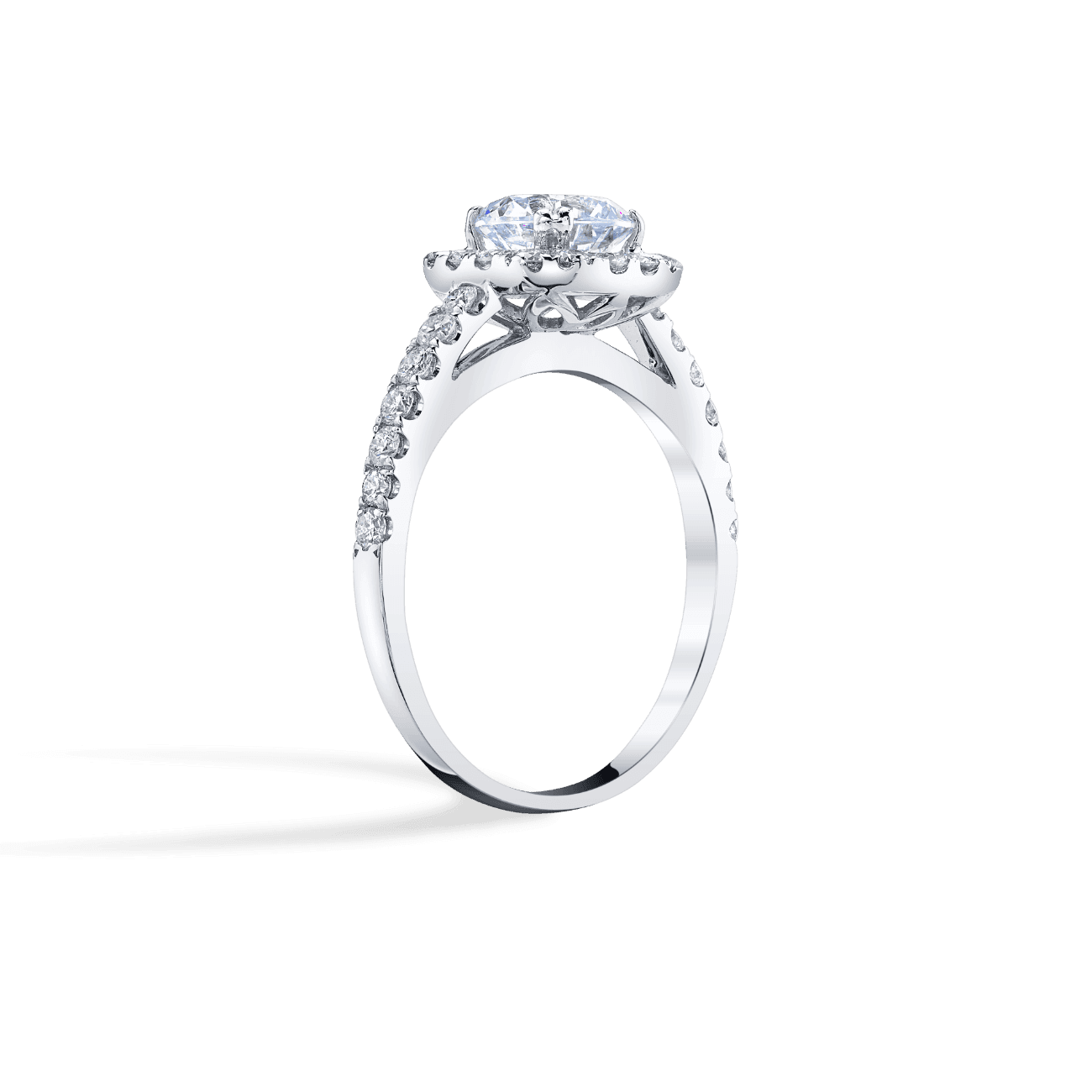 Petite Halo Engagement Ring