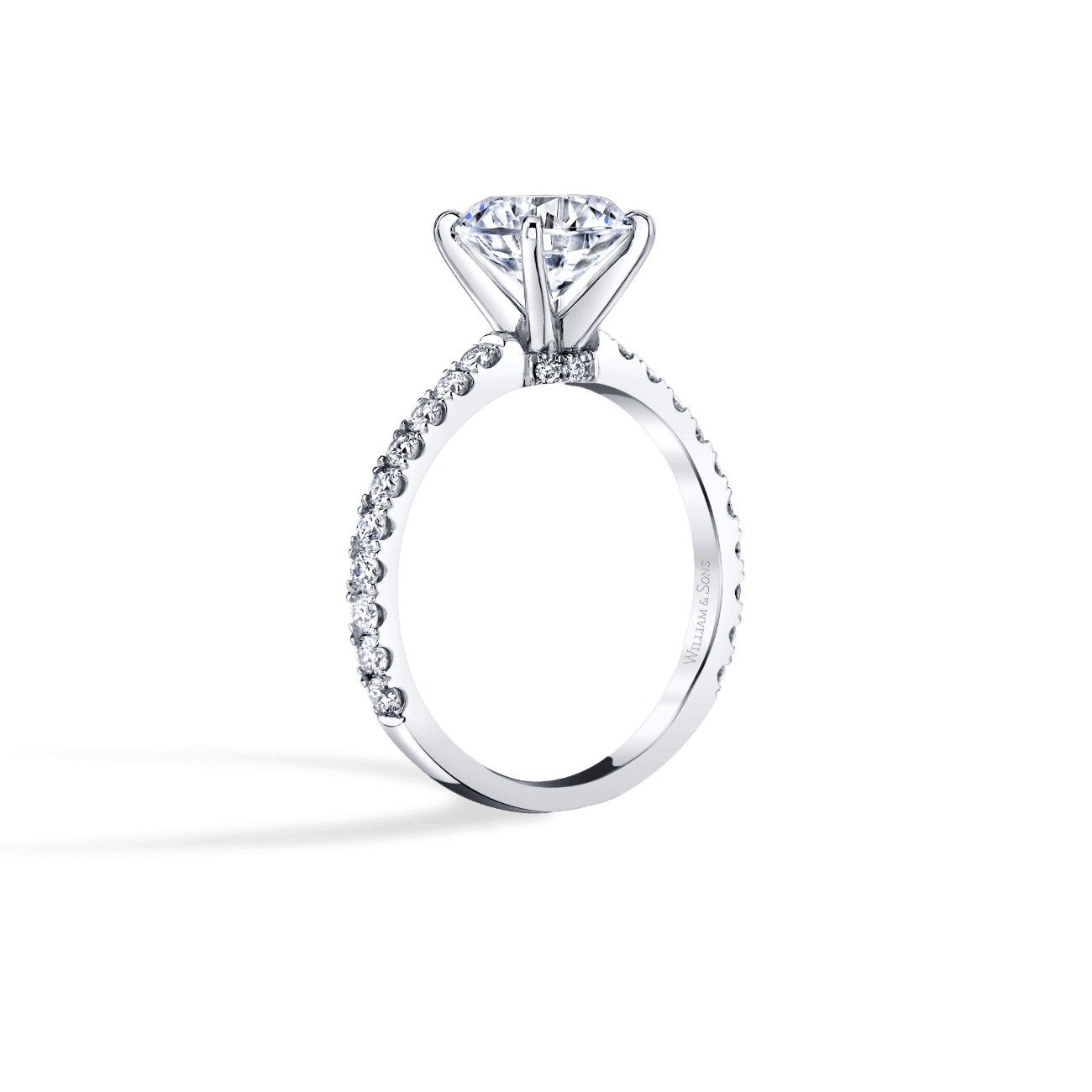 Encrusted Carriage Engagement Ring