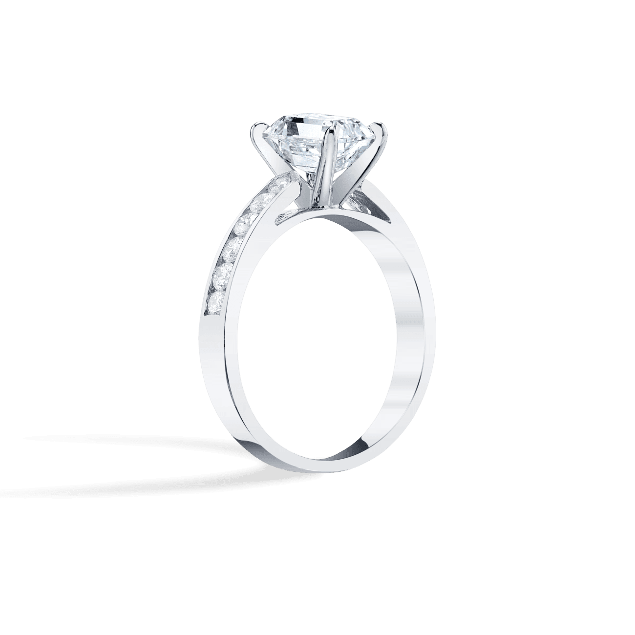 Channel Set Engagement Ring