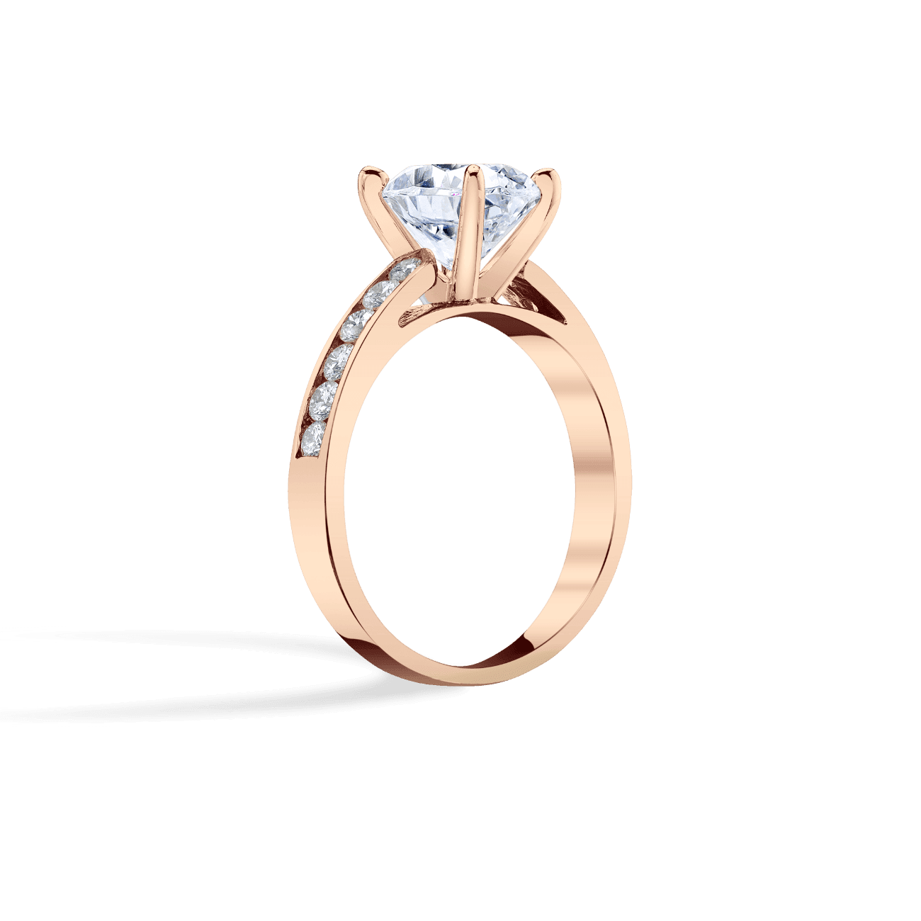 Channel Set Engagement Ring