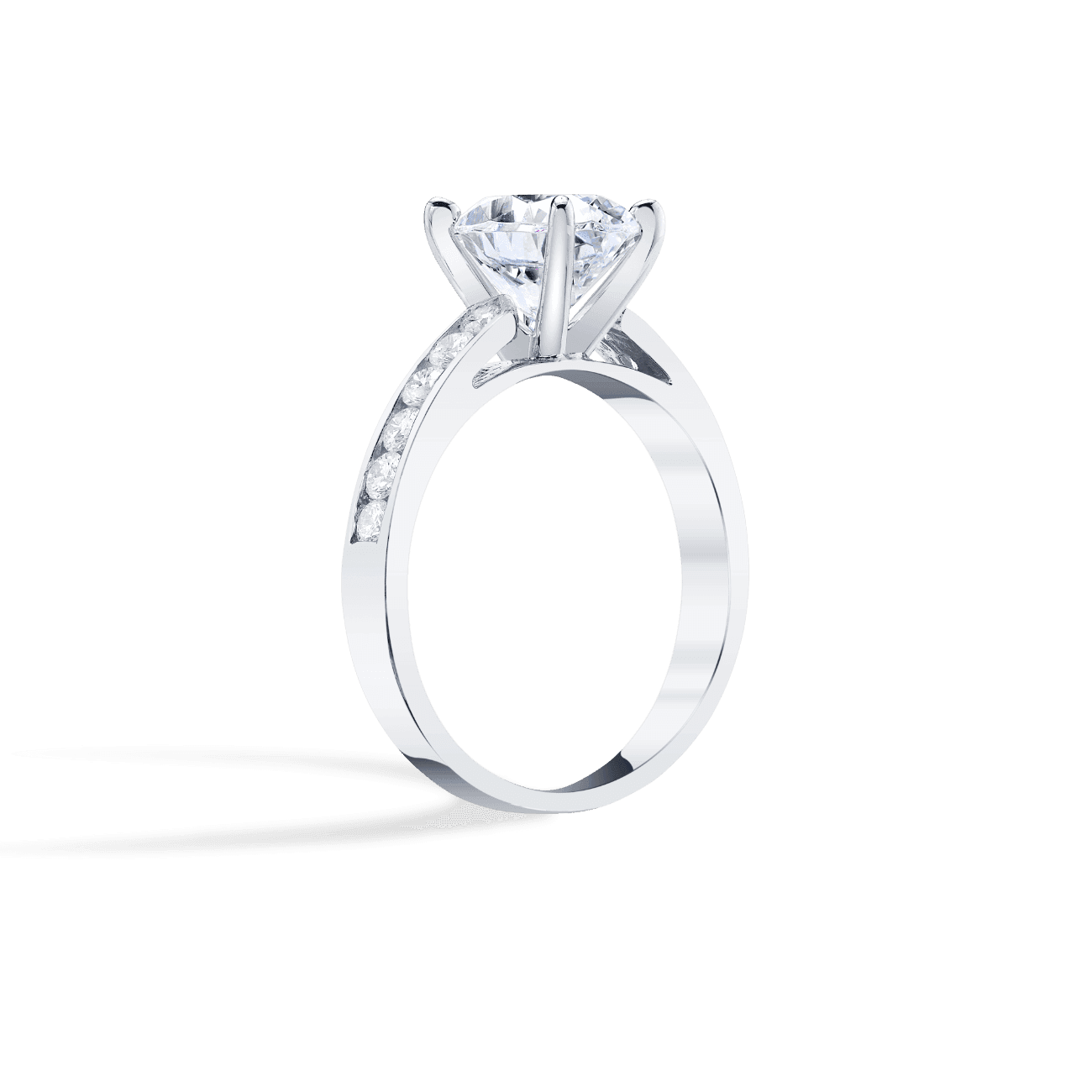 Channel Set Engagement Ring