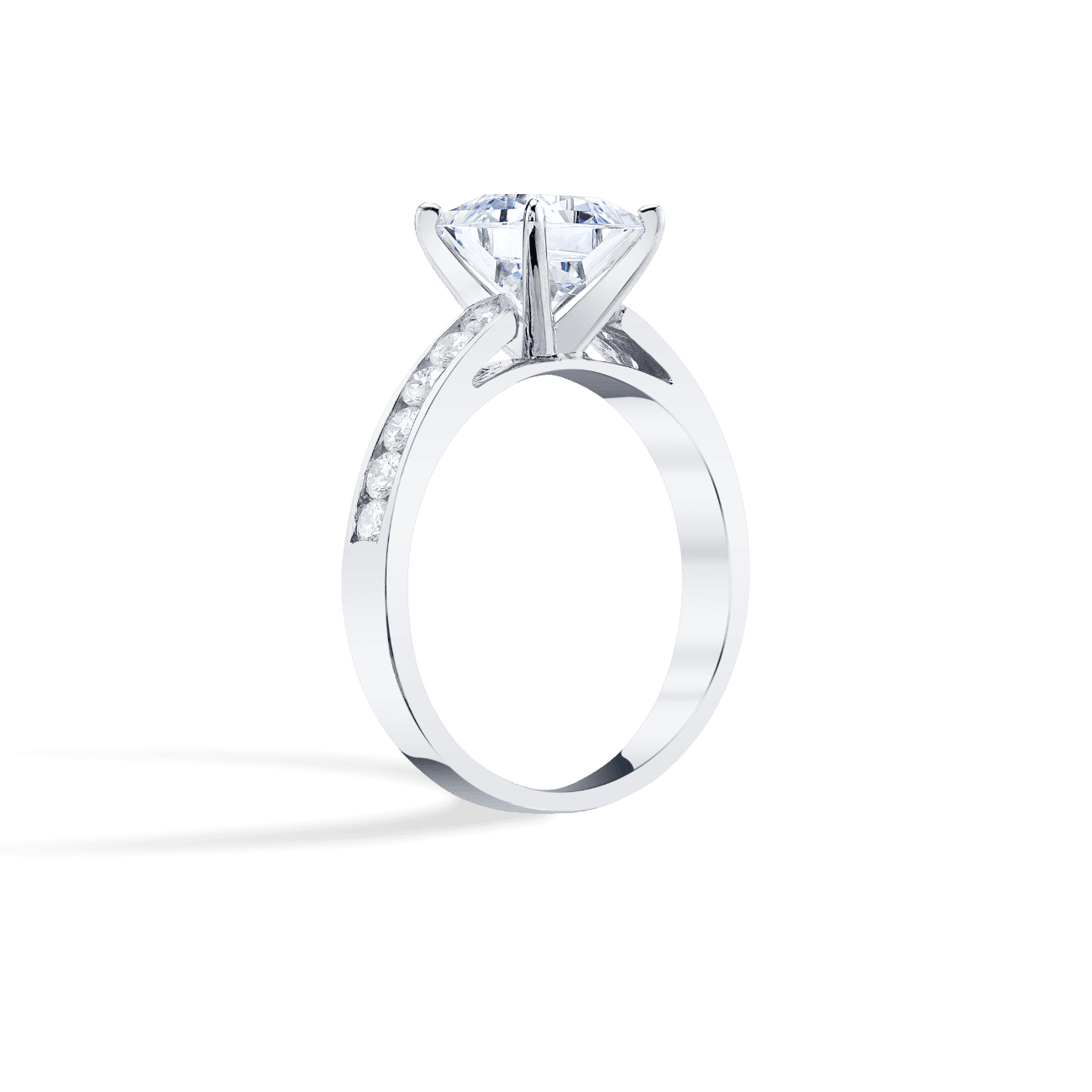 Channel Set Engagement Ring
