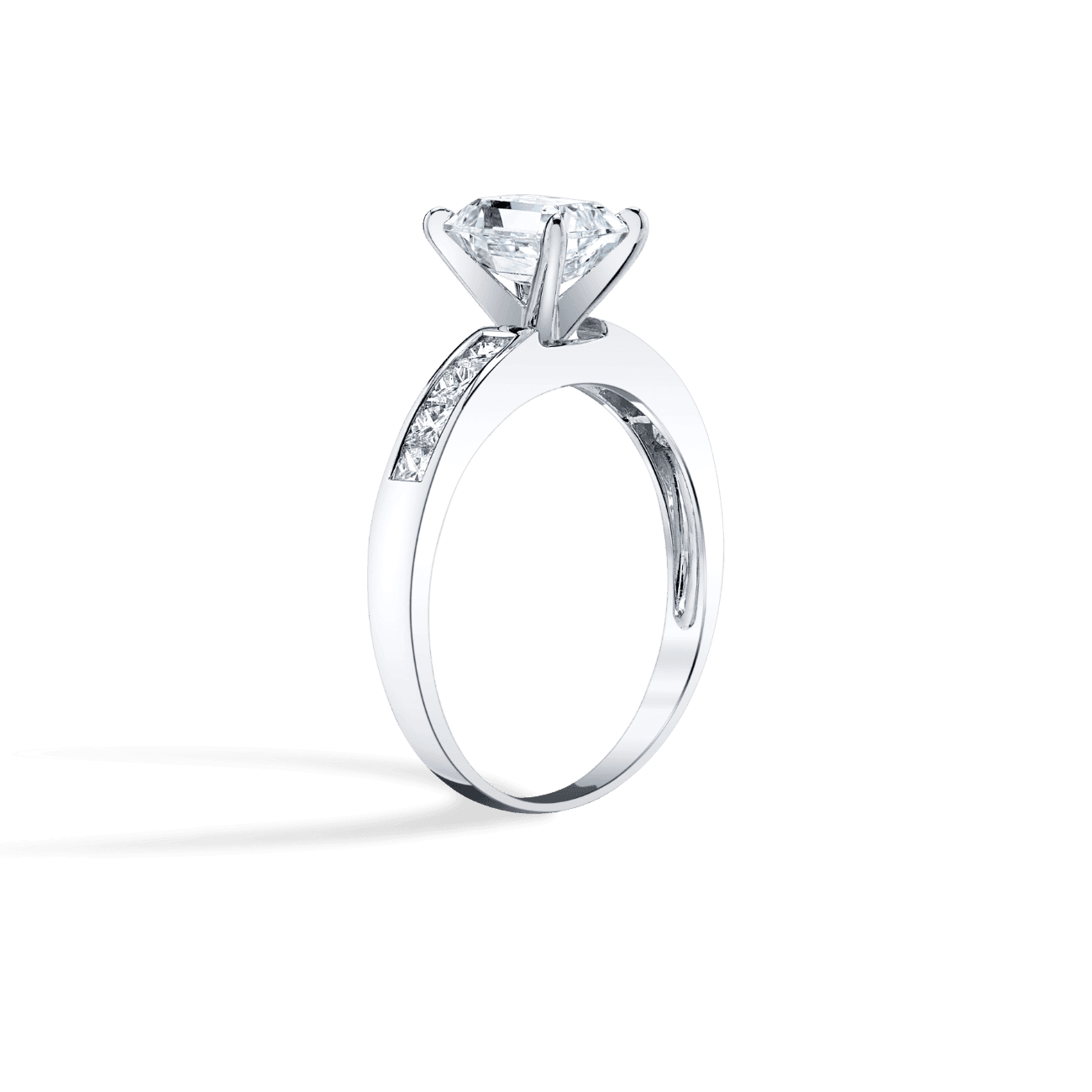 Channel Set Engagement Ring