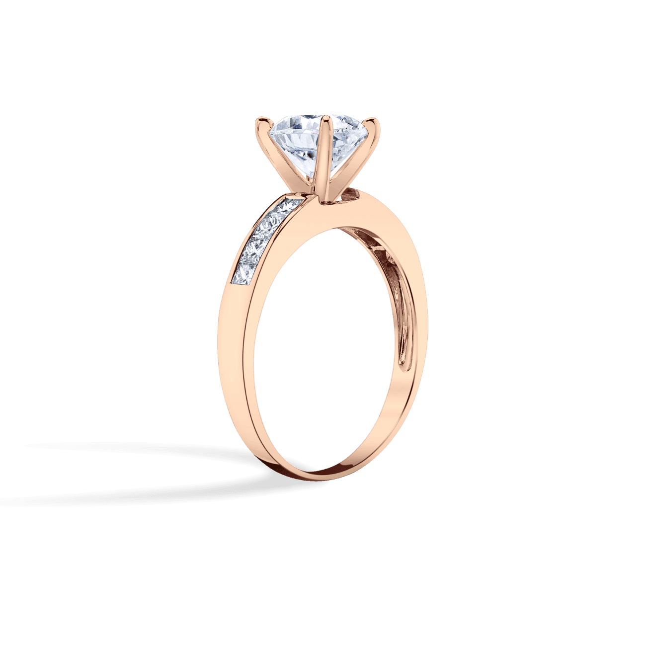 Channel Set Engagement Ring