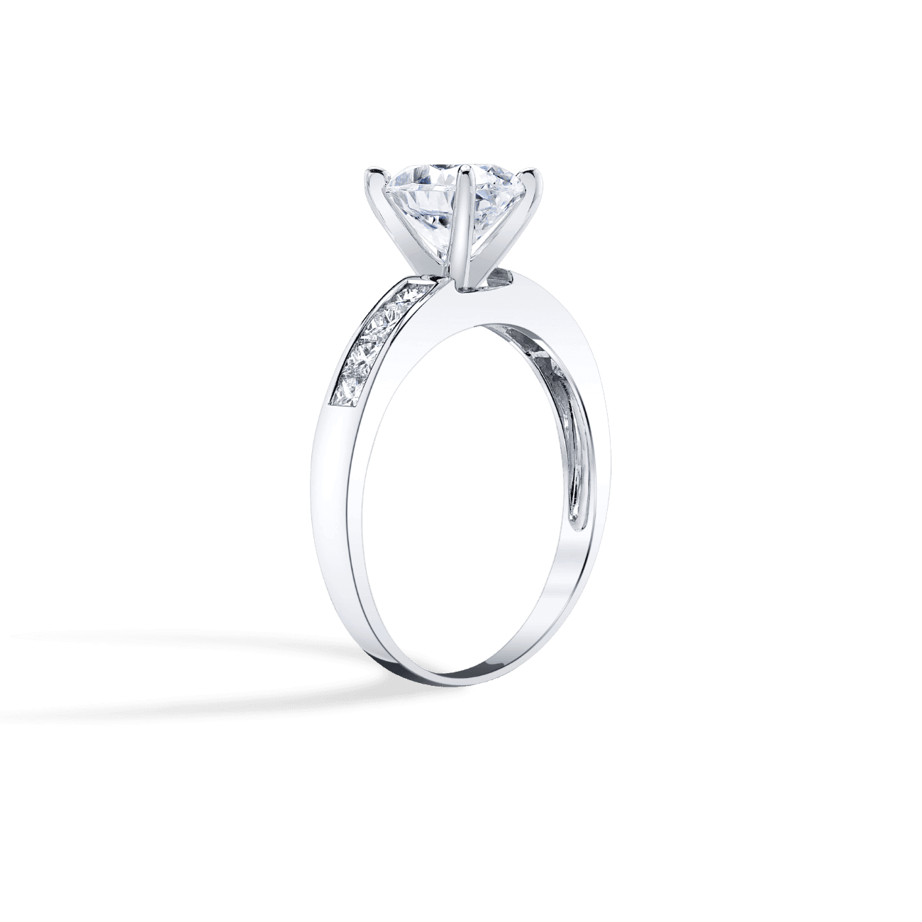 Channel Set Engagement Ring