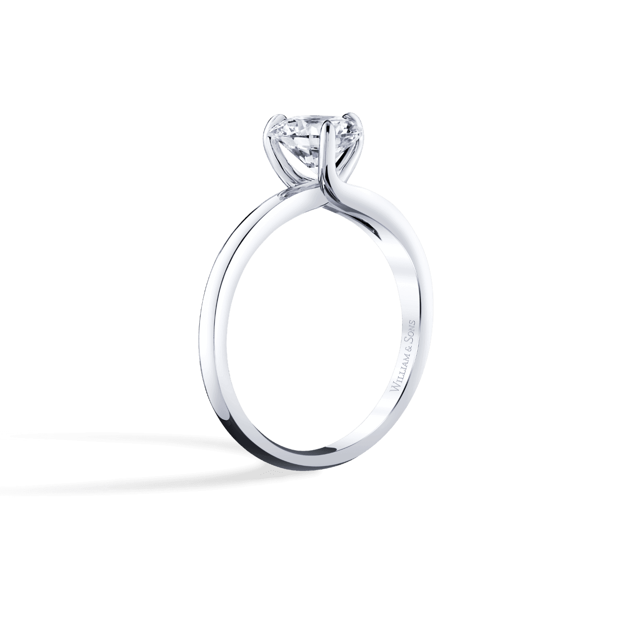 Bypass Solitaire Engagement Ring