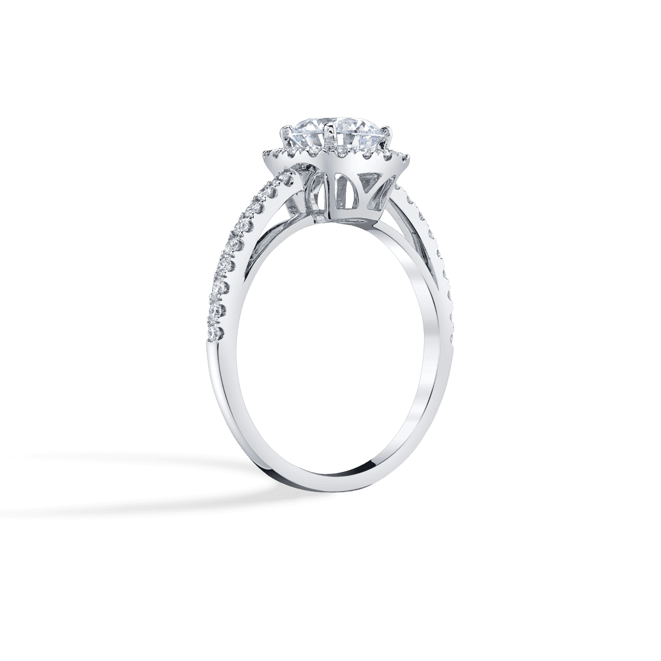 Petite Halo Engagement Ring