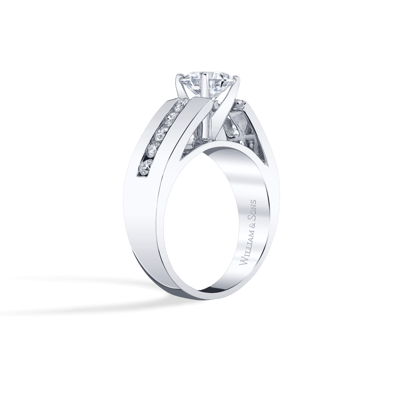 Channel Set Engagement Ring
