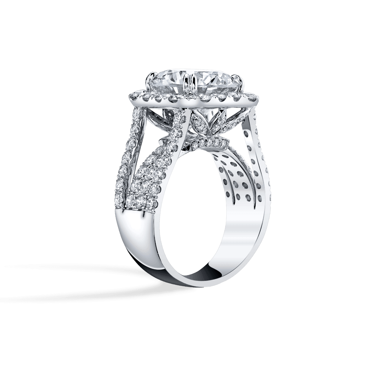 Square Halo Engagement Ring