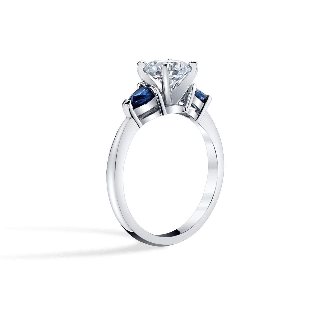 Three Stone Sapphire Engagement Ring