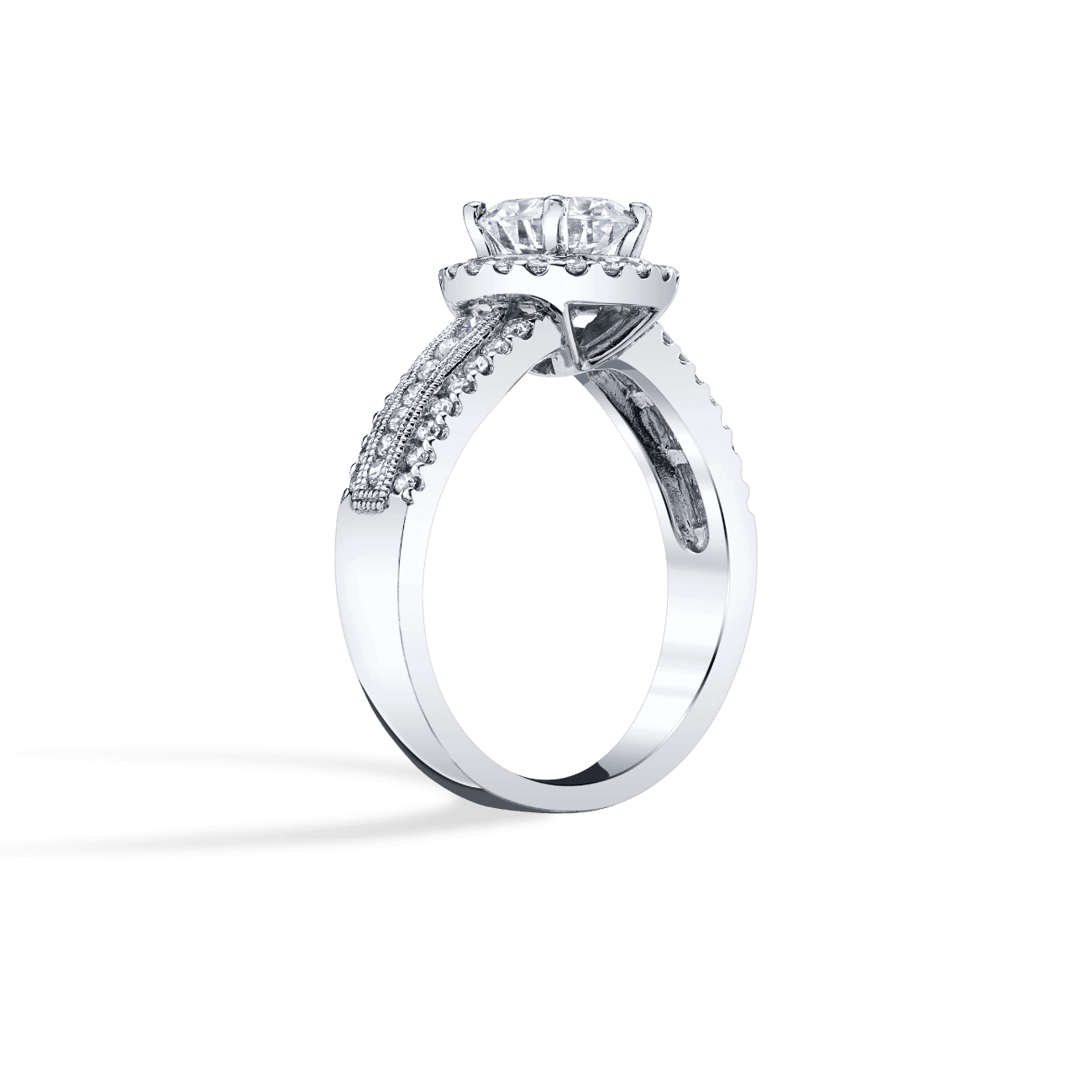 Triple Row Engagement Ring