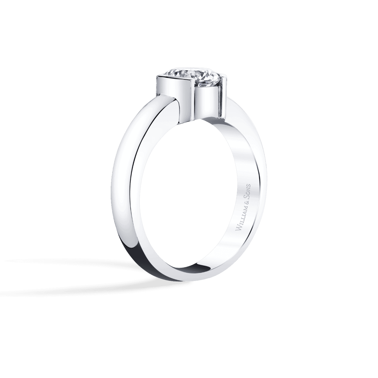 Bezel Solitaire Engagement Ring