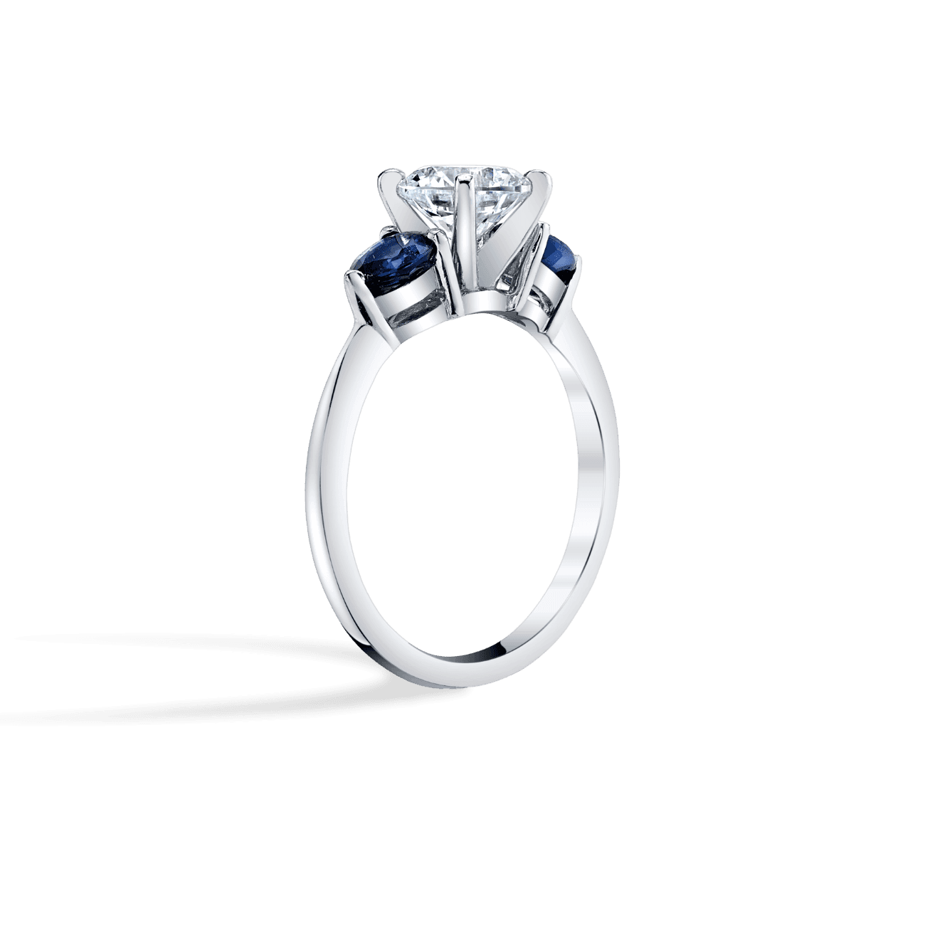 Three Stone Sapphire Engagement Ring